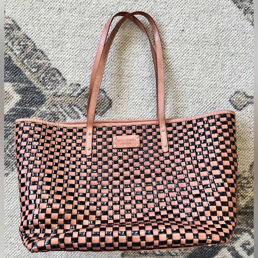Kate Spade Woven Leather Tote Bag